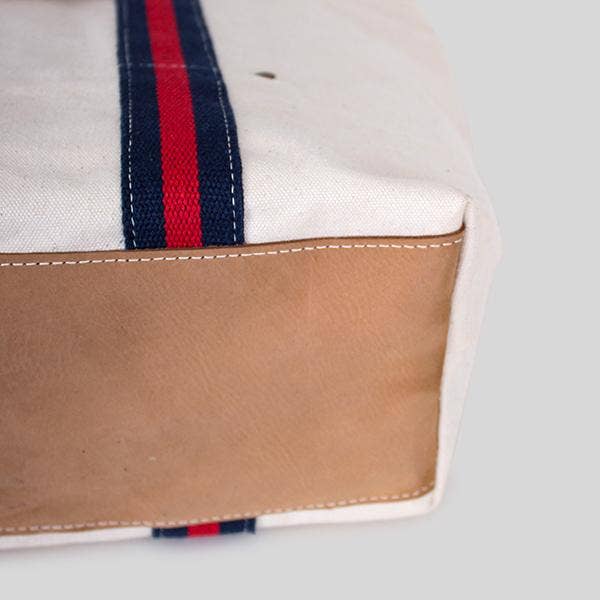 Society Canvas Tote Bag with 1 4 3 Embroidery