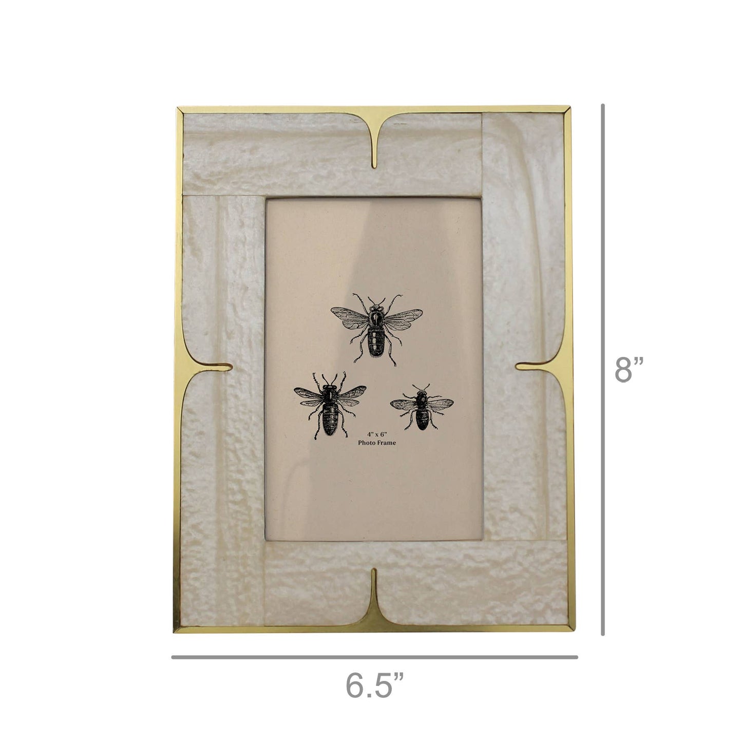 Picture Frame, MOP Resin & Brass – 4x6