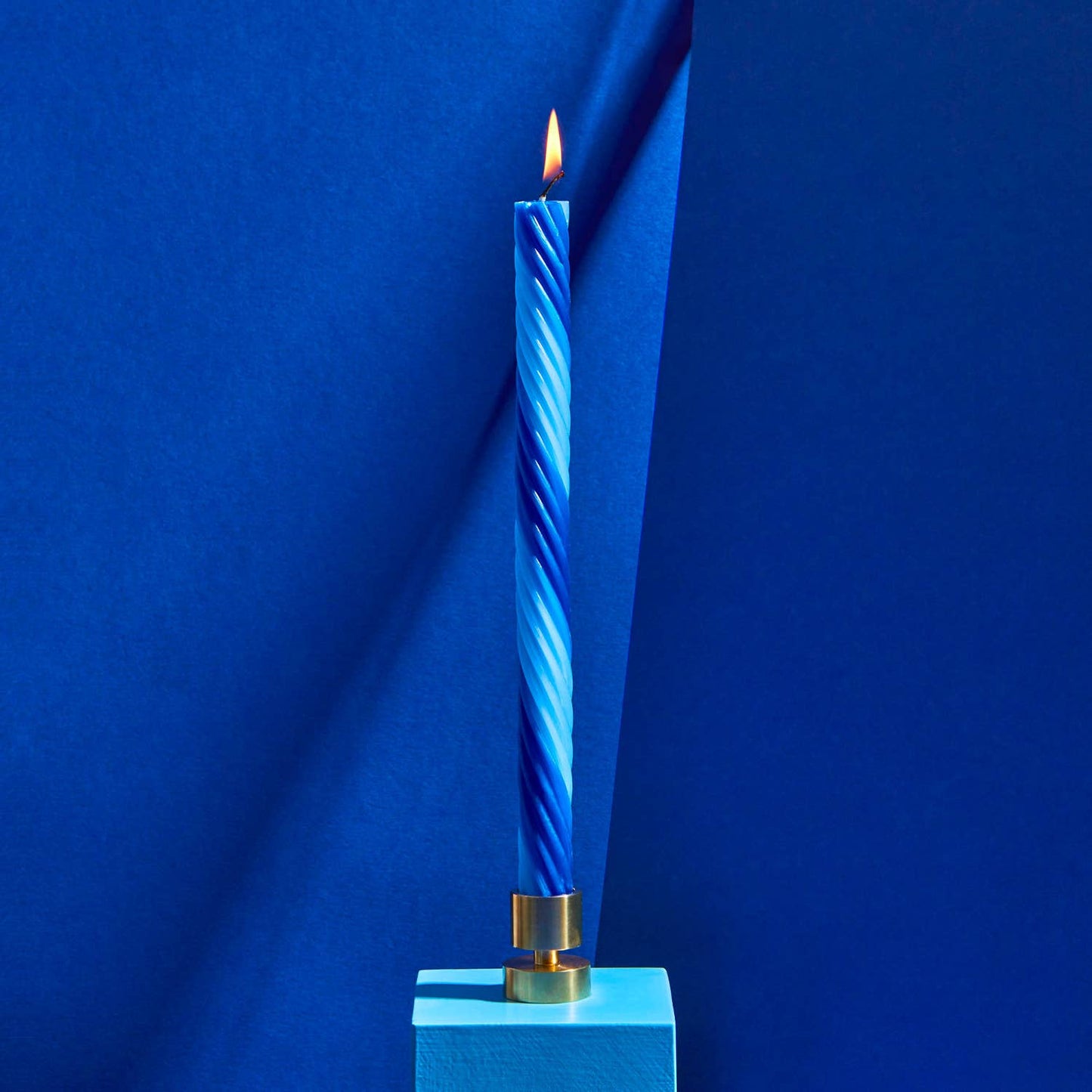 Rope Candles - Blue (2 Pack) - 11" Vibrant Taper Candles