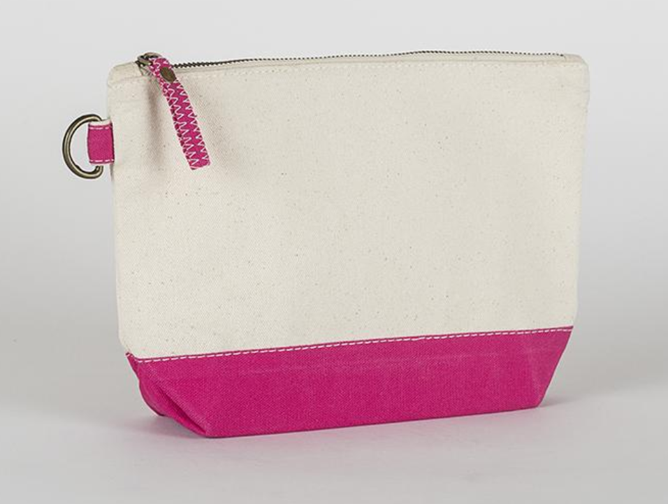 All In Canvas Make Up Accessories Zip Pouch