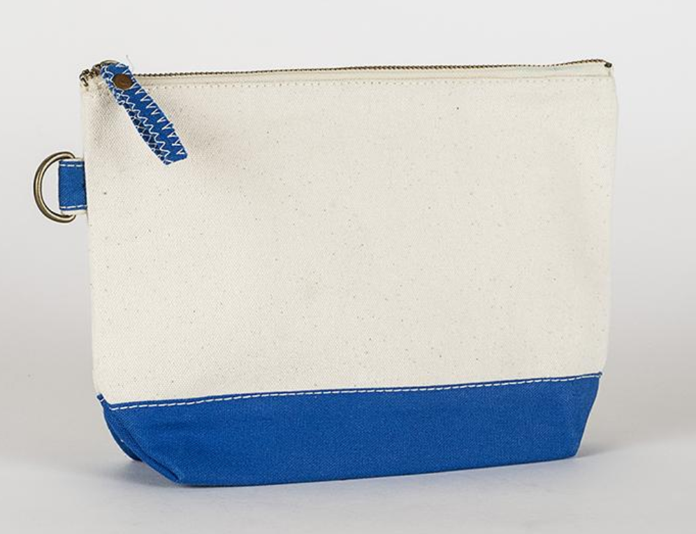 All In Canvas Make Up Accessories Zip Pouch