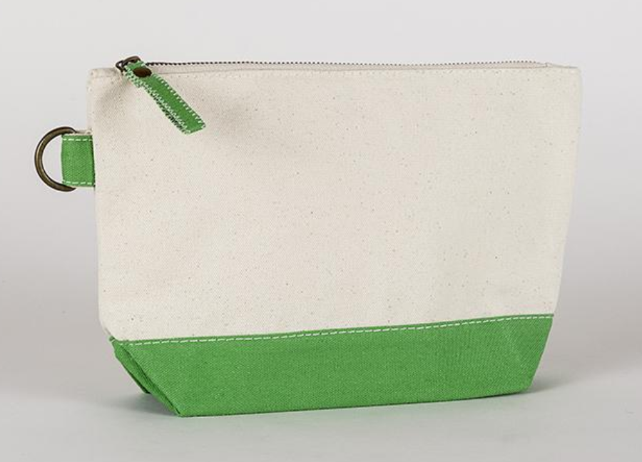 All In Canvas Make Up Accessories Zip Pouch