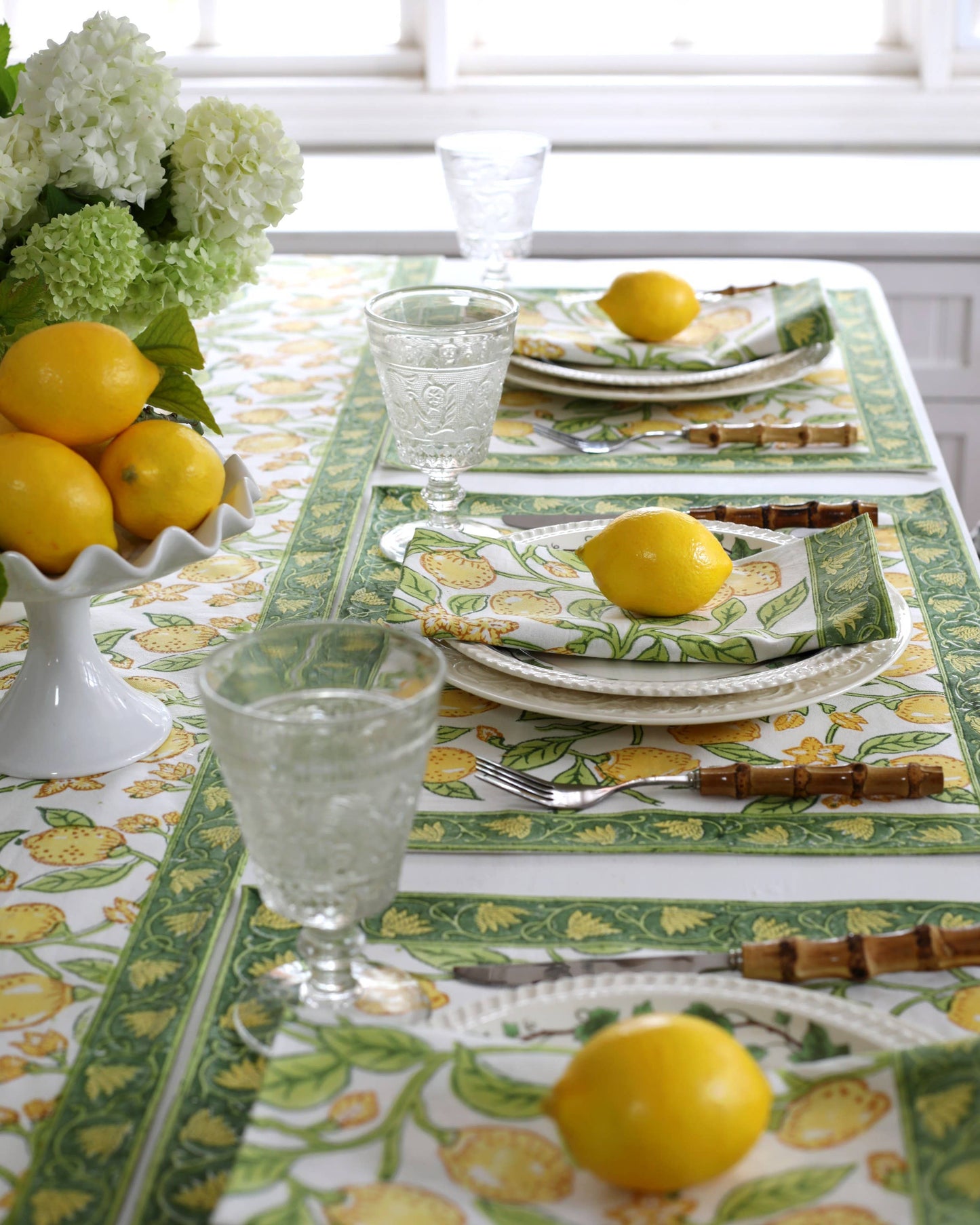 Lemon Table Runner, 14″x92"