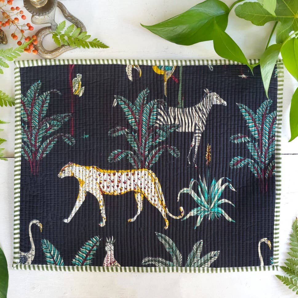Placemats, Black Jungle, Set of 4
