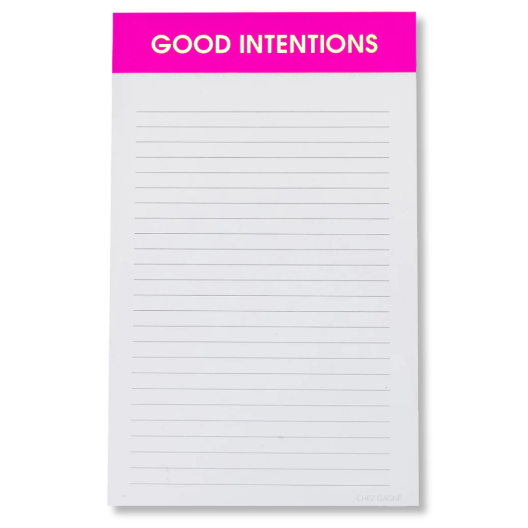 Good Intentions Notepad Lined Notepad