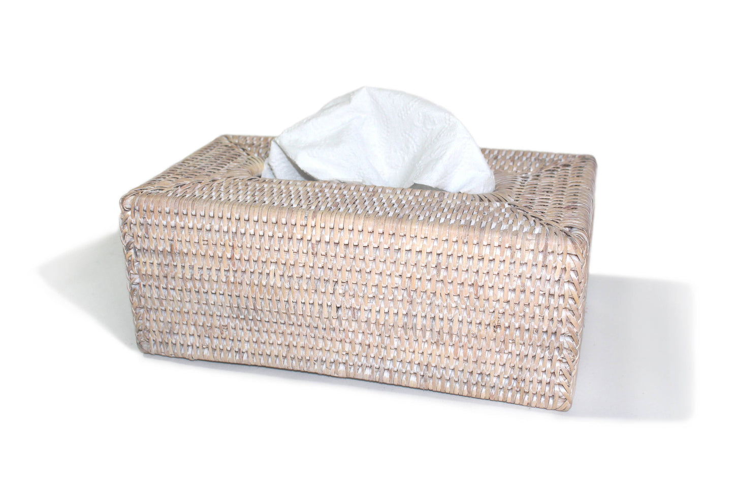 Rectangular Tissue Box - White Wash