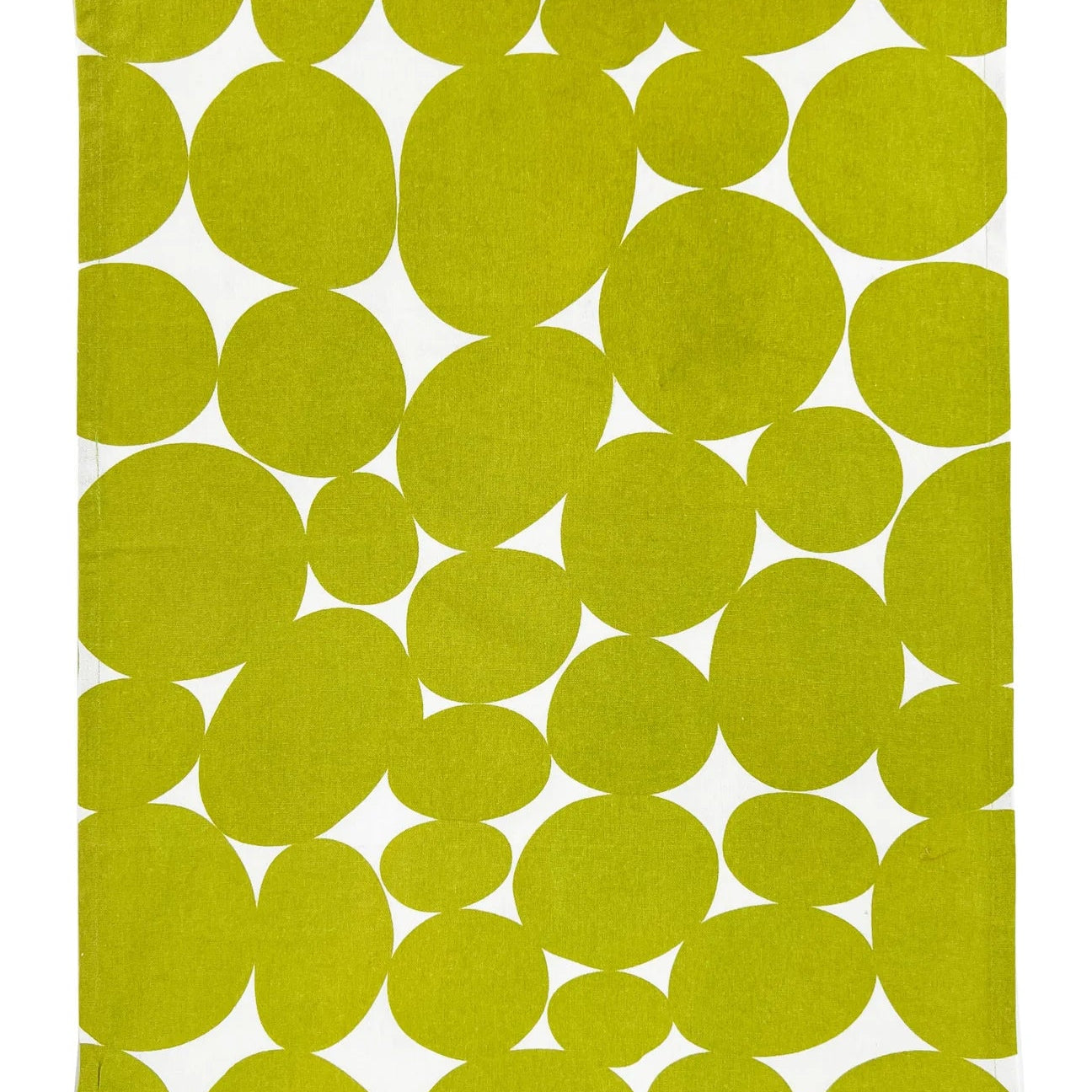 Large Soft Dot Pea Green Tea Towels - Set of 2