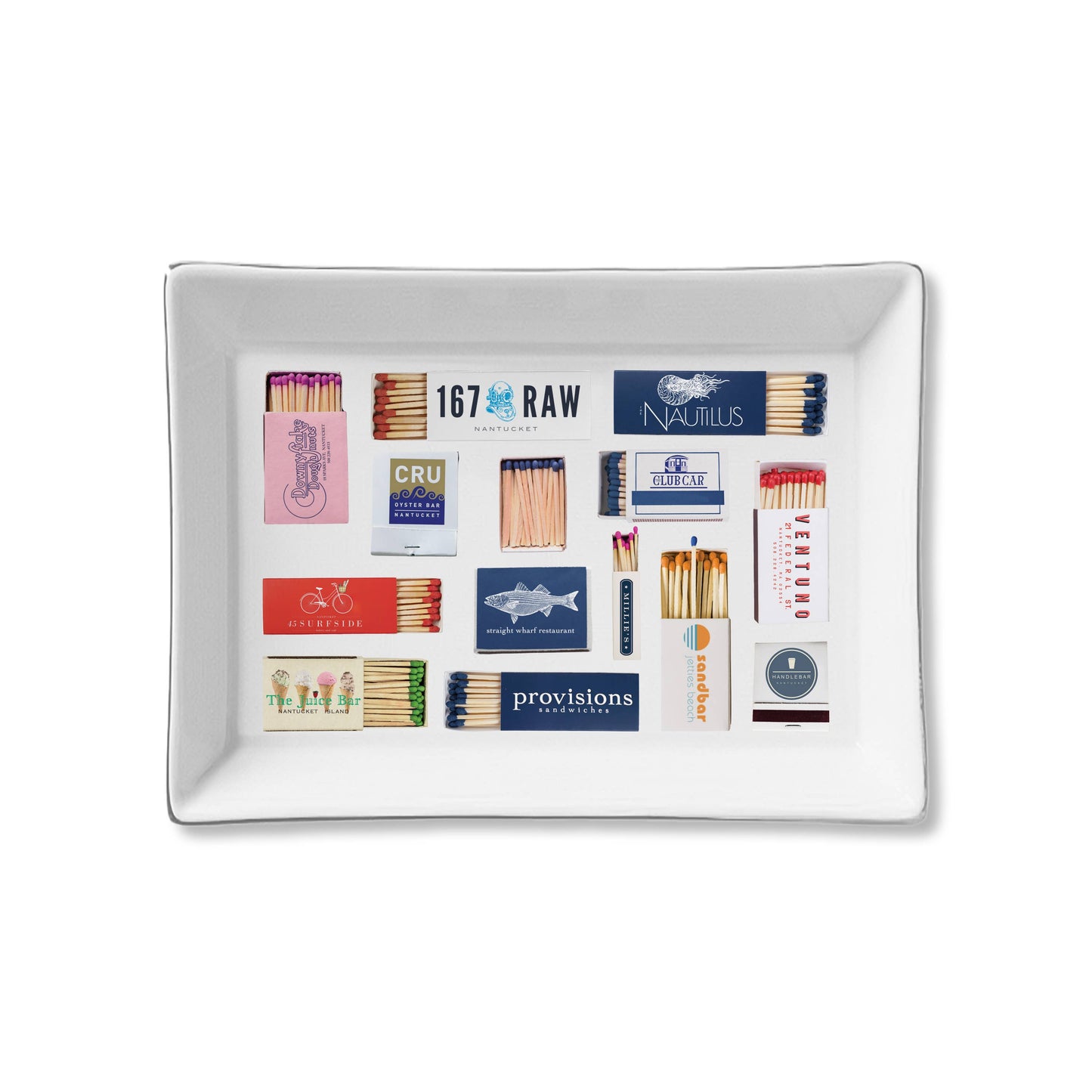 Ceramic Tray- Nantucket Matches