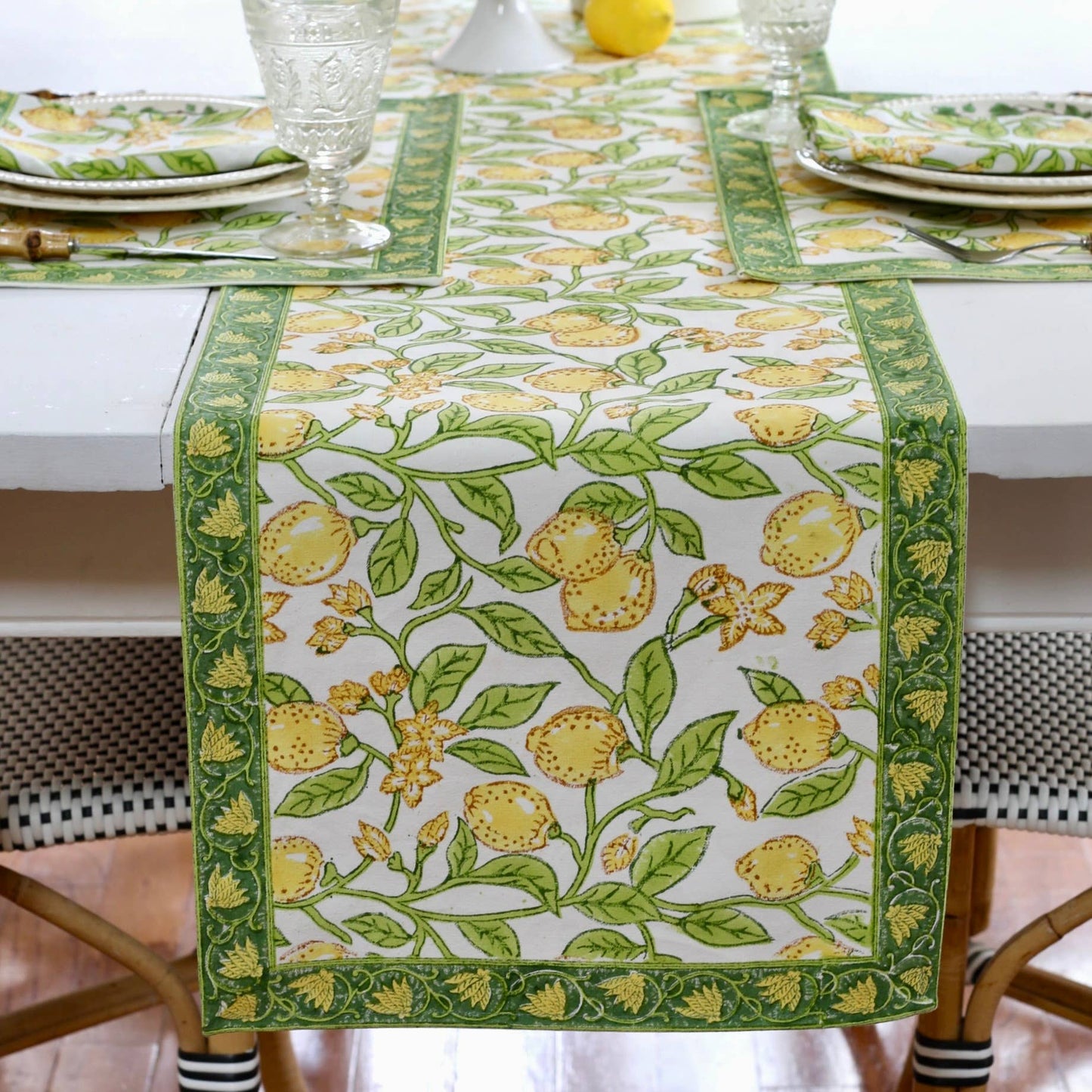 Lemon Table Runner, 14″x92"