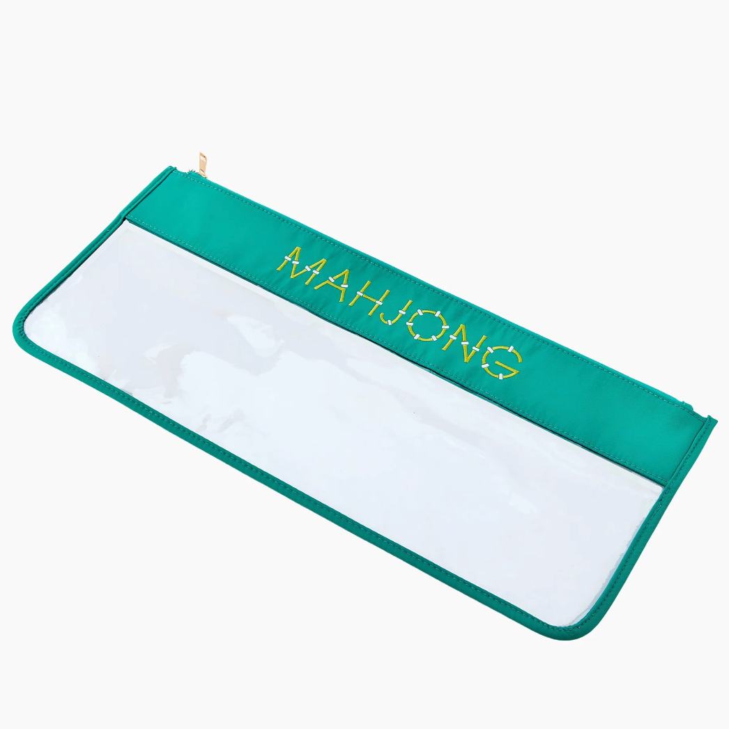 Aqua Bamboo Mahjong Bag