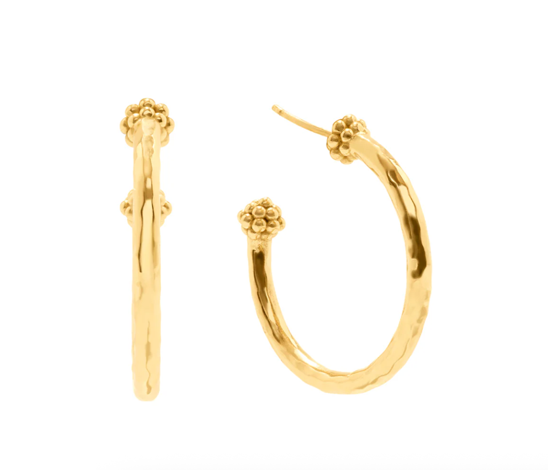 Berry Medium Hoop Earrings in Gold