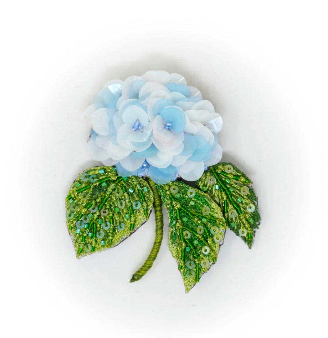 Blooming Hydrangea Brooch Pin