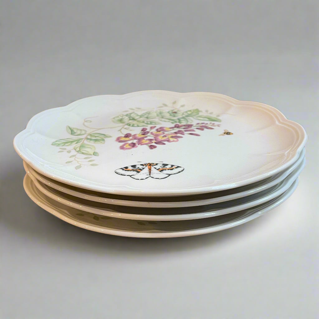Butterfly Meadow Vintage Salad Plates, Set of 4