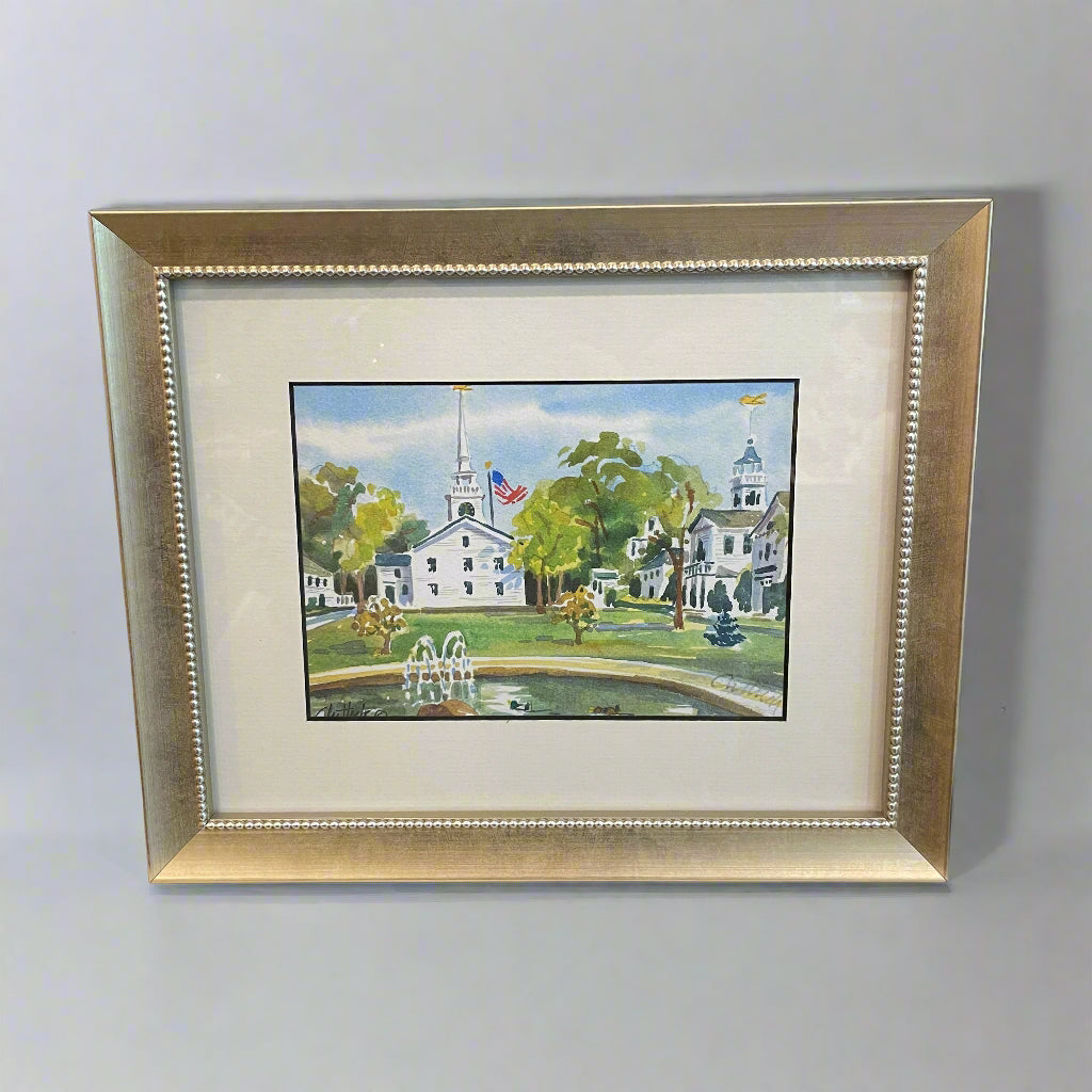 #4: Cohasset Common Giclee Print, 8x10 Silver Frame by JoAnne Chittick