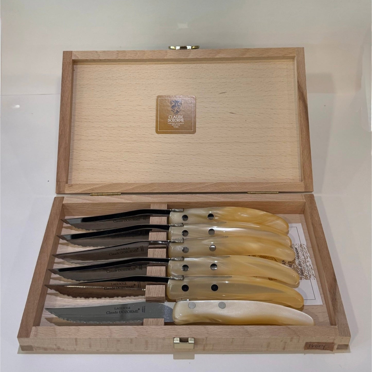 Natural Claude Dozorme Berlingot Knives, Set of 6