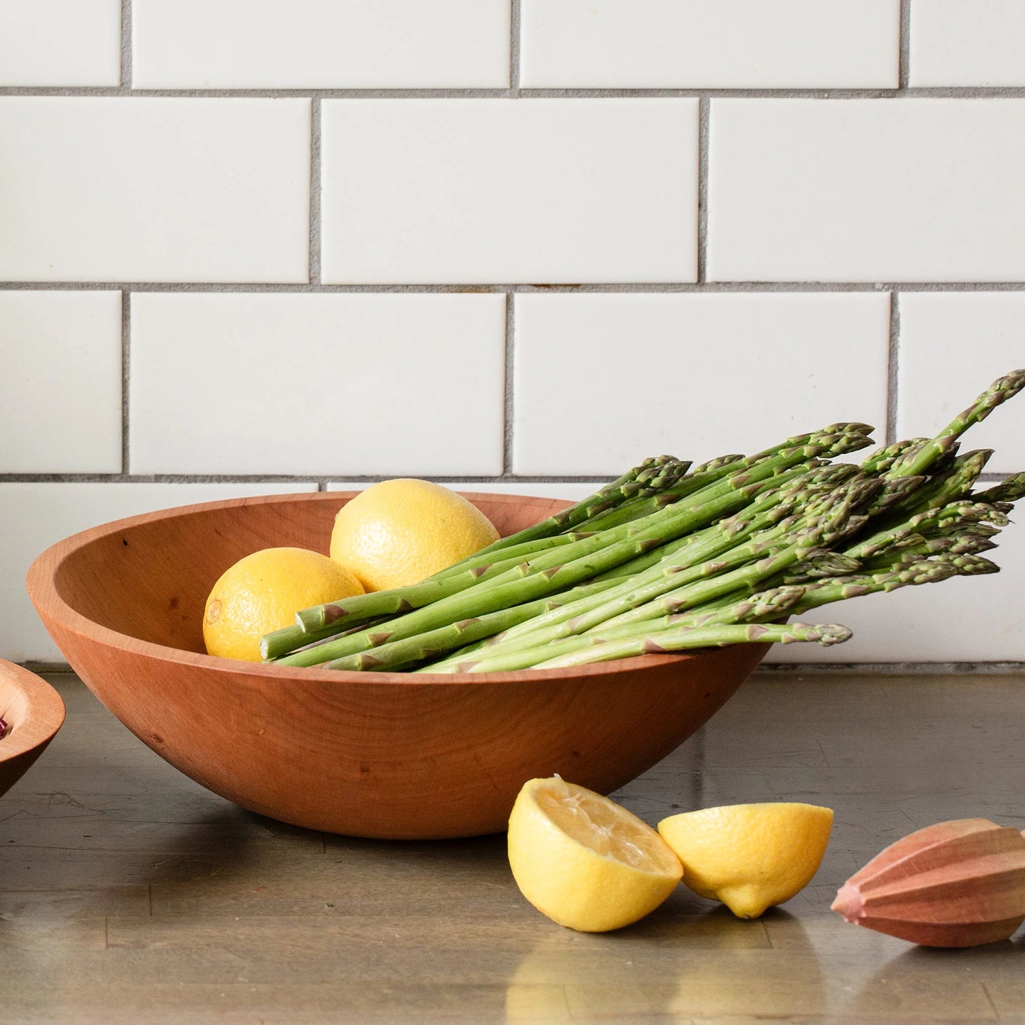 12" Cherry Wooden Bowl