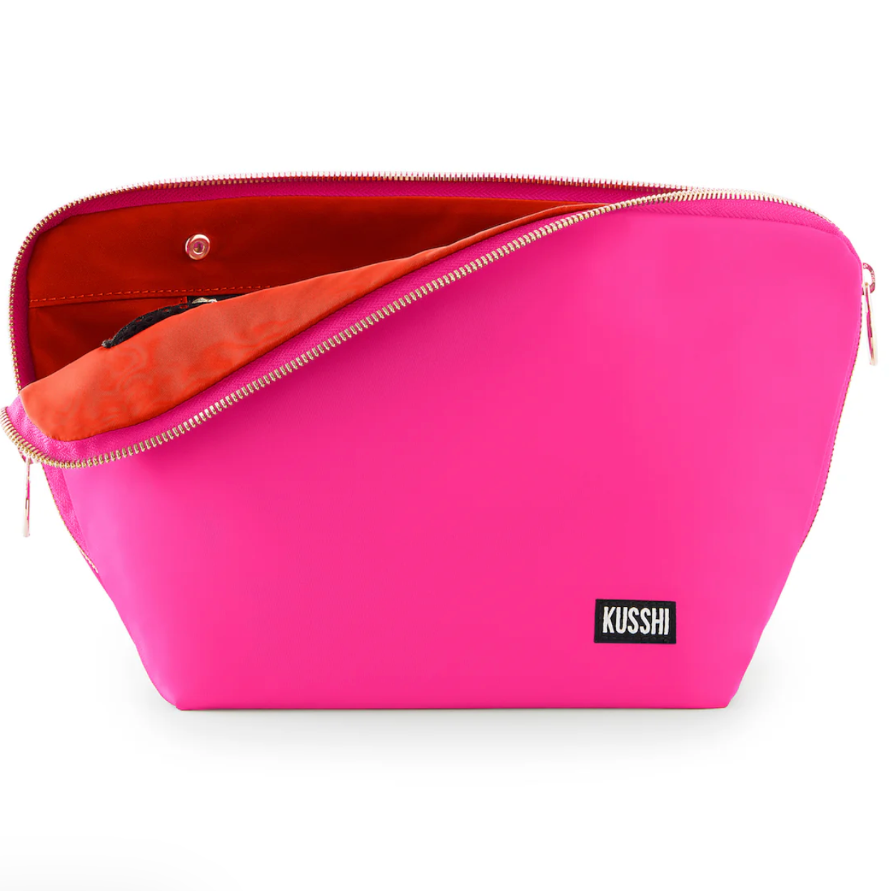 Pink Vacationer Makeup Bag (Orange Interior)