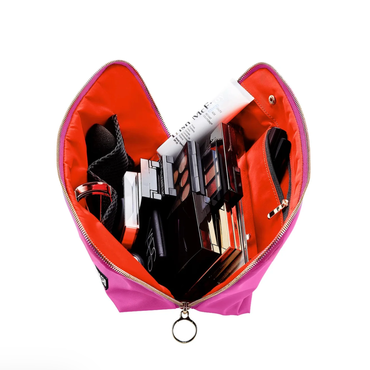 Pink Vacationer Makeup Bag (Orange Interior)