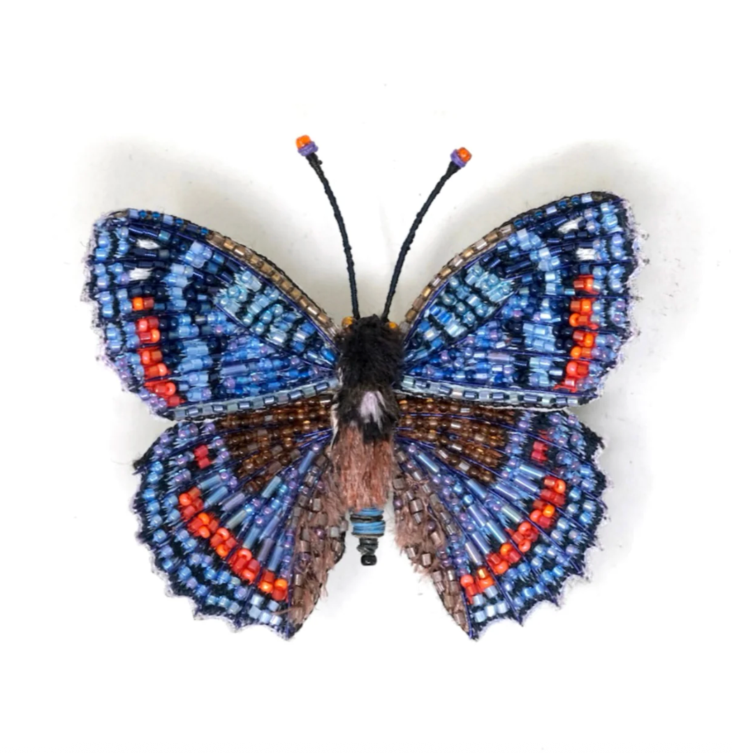Red-Spotted Admiral Butterfly Brooch Pin