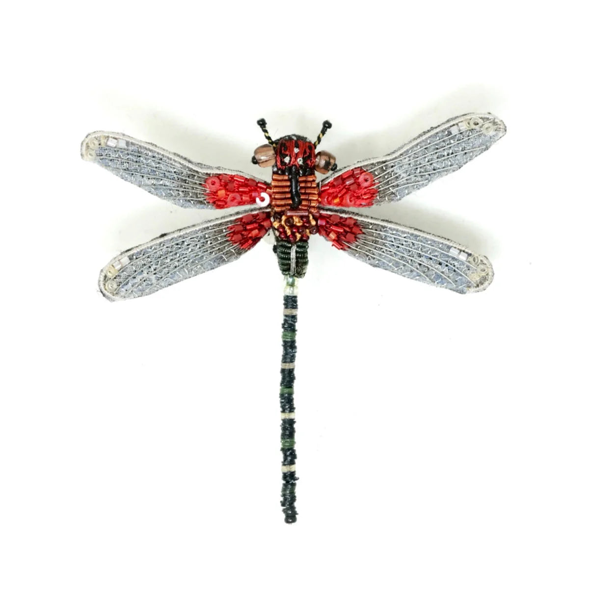 Rubyspot Damselfly Brooch Pin