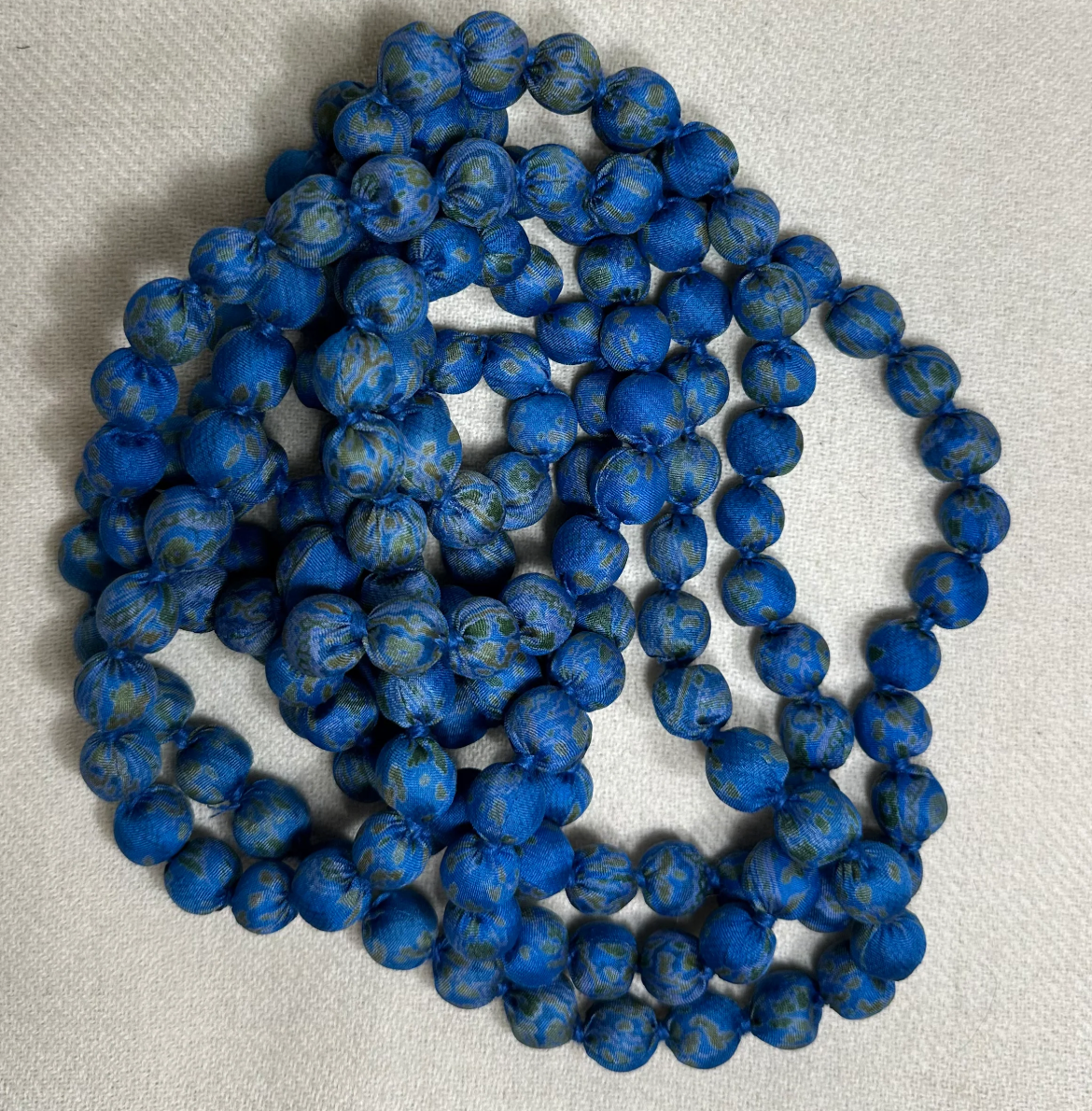 Sari Silk Long Strand Necklace