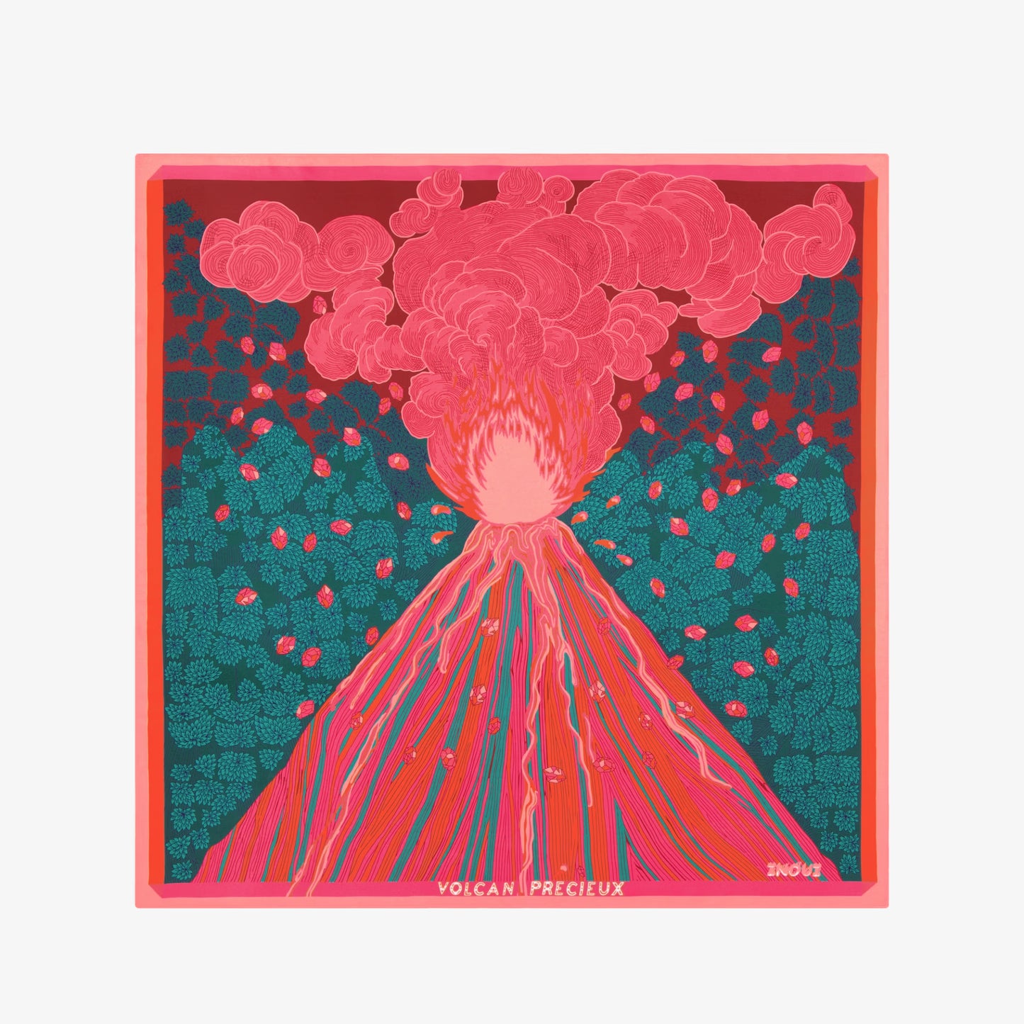 Stromboli Square Scarf in Pink