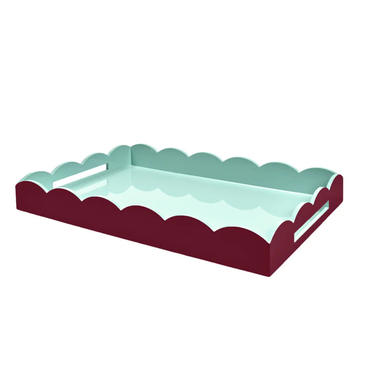 Two-Toned Scalloped Ottoman Tray