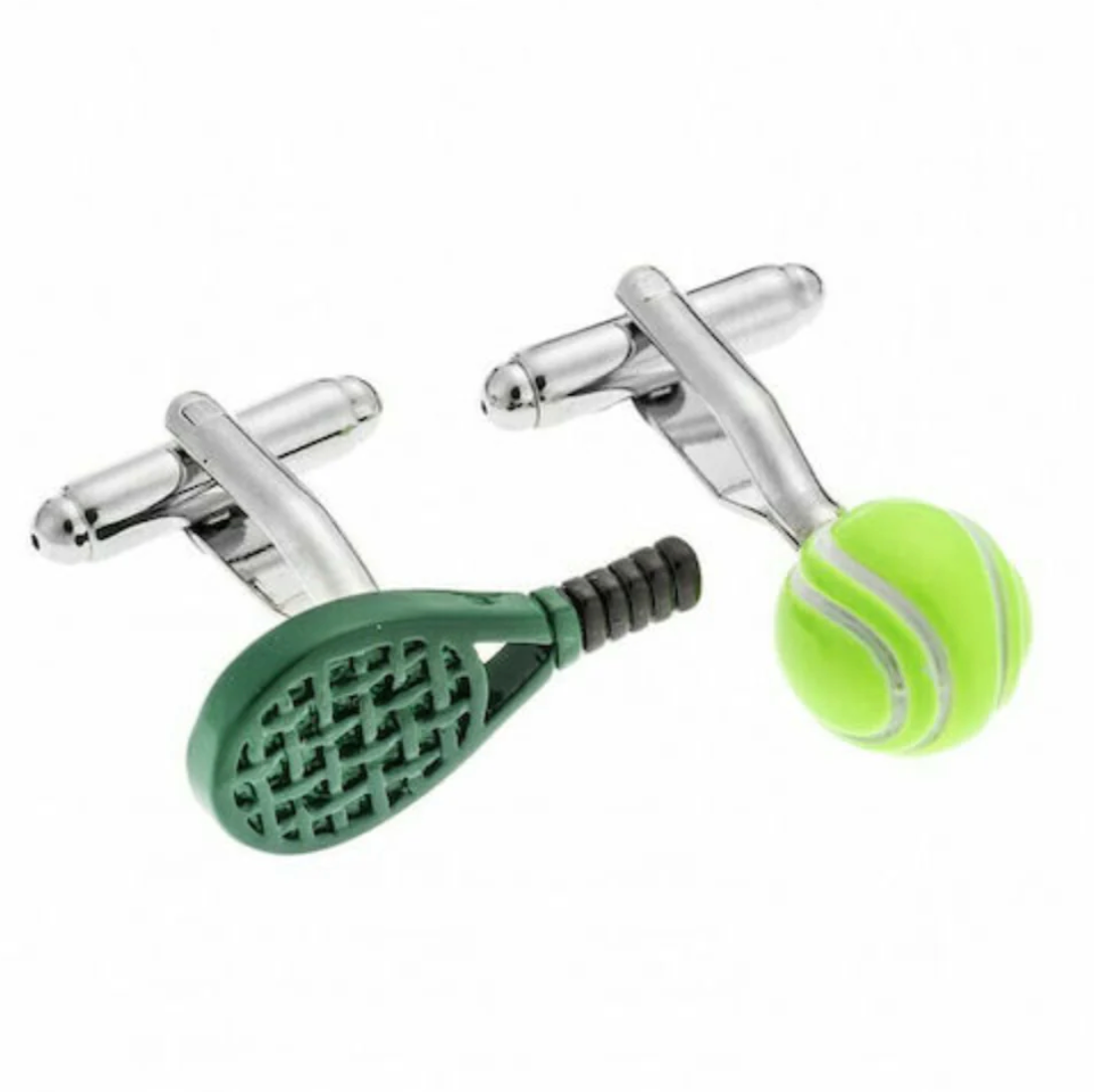 Tennis Ball & Racquet Cufflinks