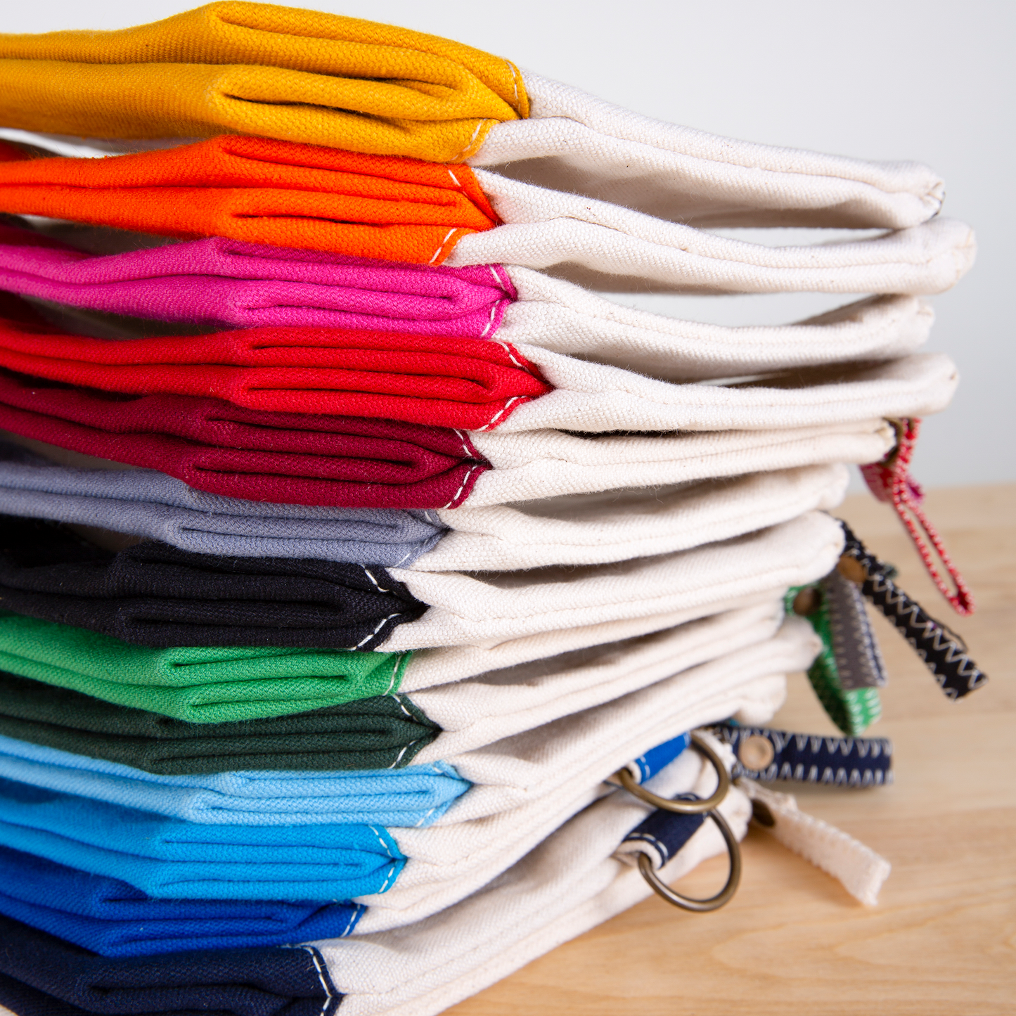 All In Canvas Make Up Accessories Zip Pouch