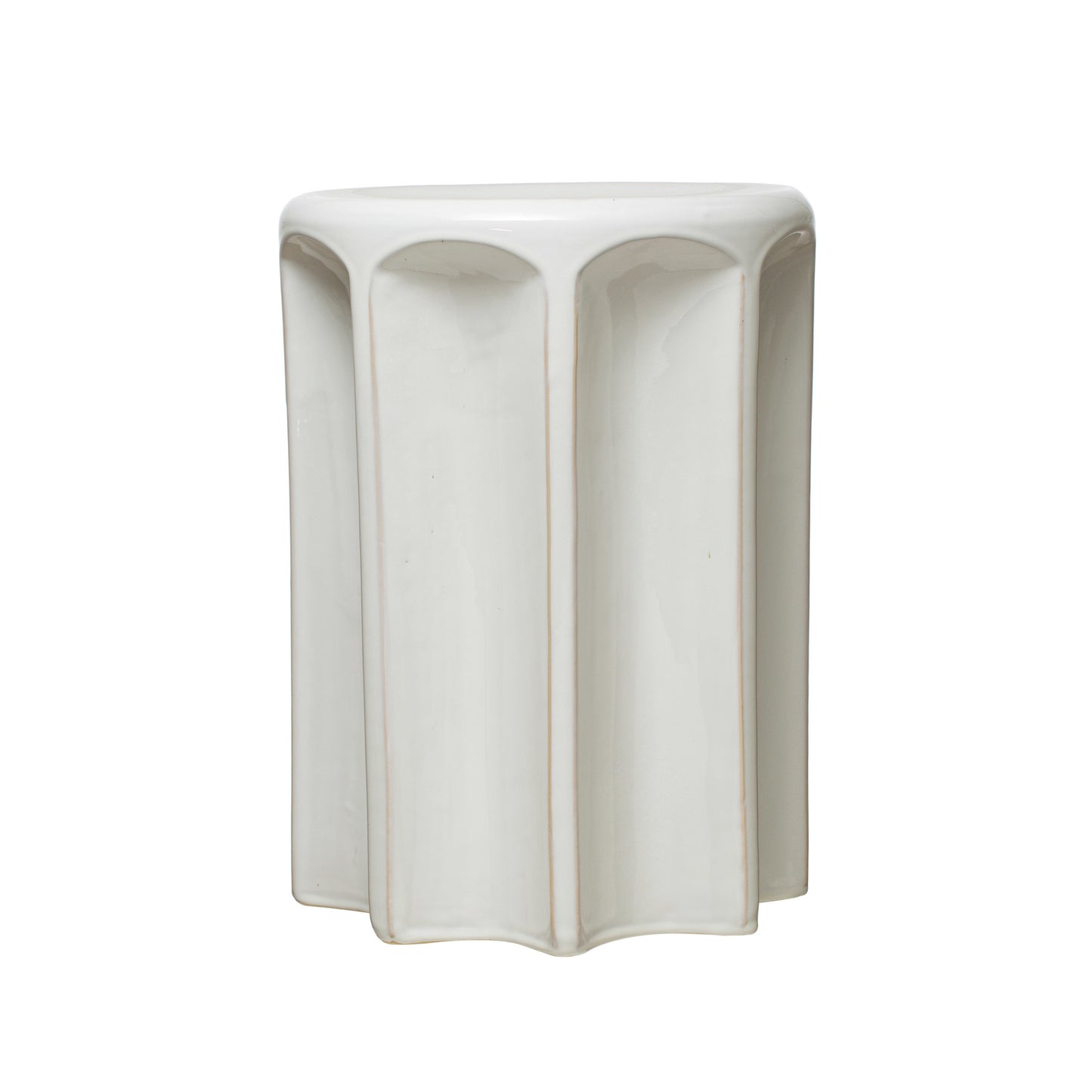 Sculpted Stoneware Stool