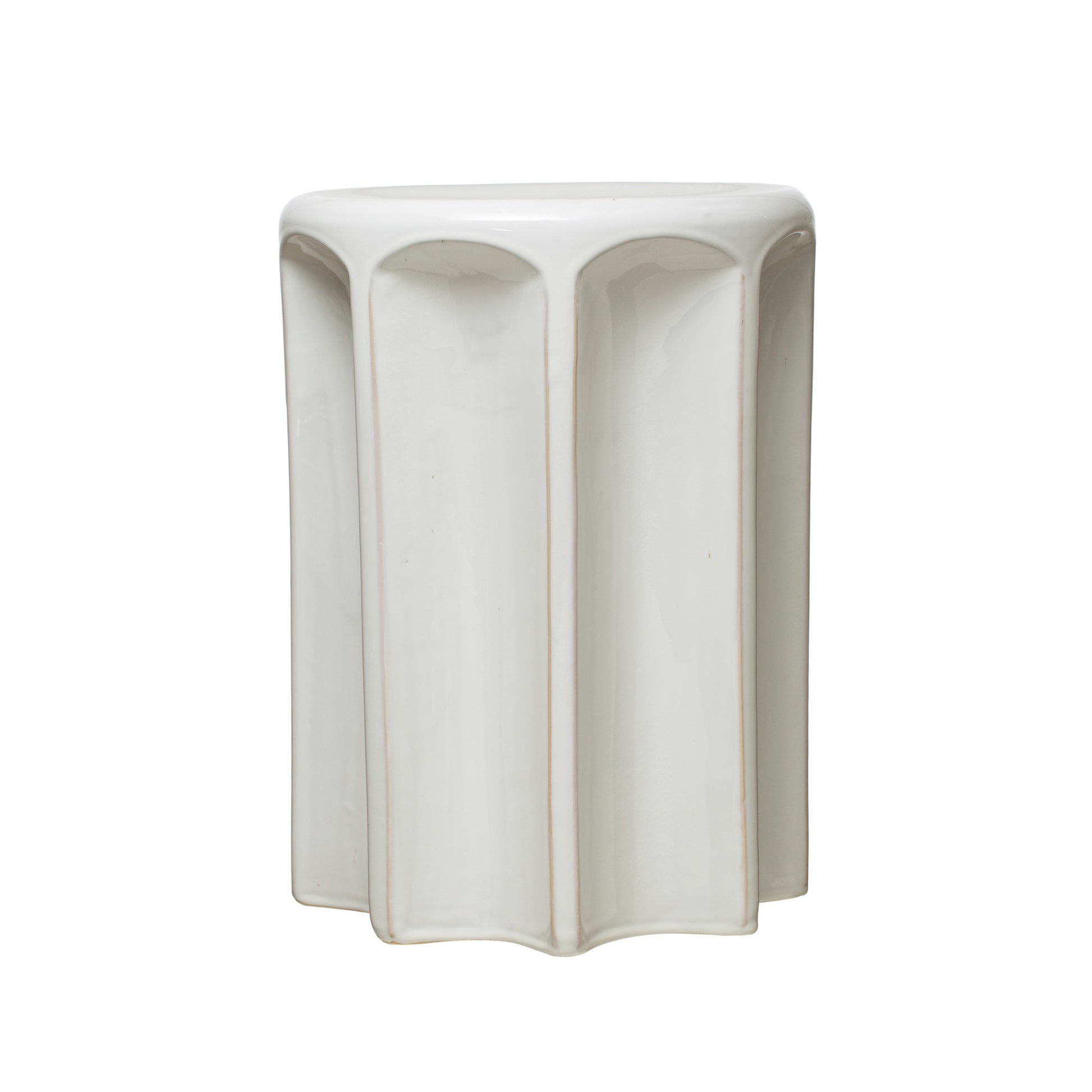 Sculpted Stoneware Stool