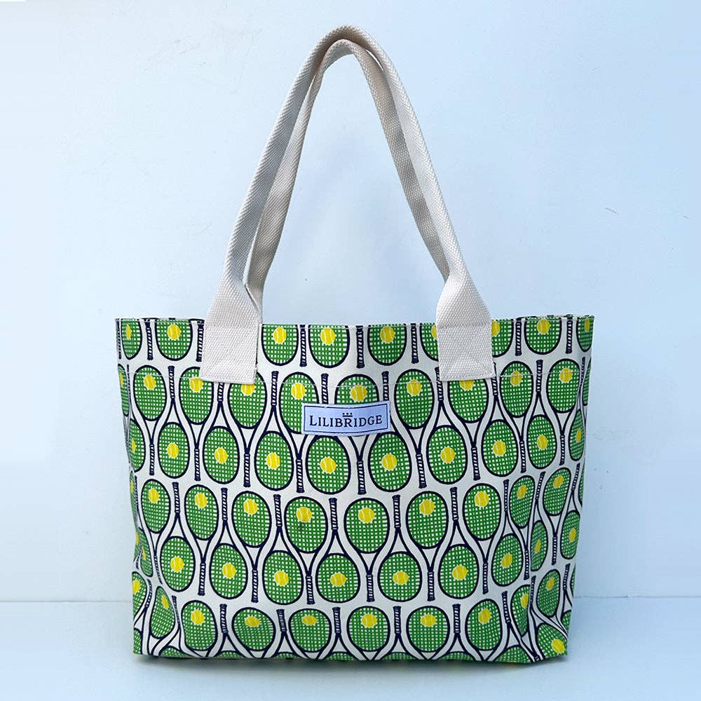 The Live and Love Tote, Tennis II, Coated Canvas