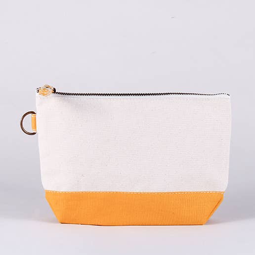All In Canvas Make Up Accessories Zip Pouch