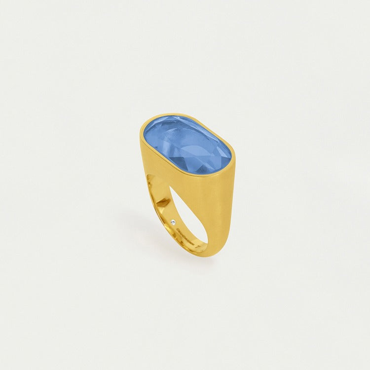 Mercer Gemstone Statement Ring - Gold/Iridescent M
