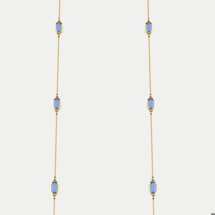 Mercer Station Necklace - Gold/Midnight Blue MOP