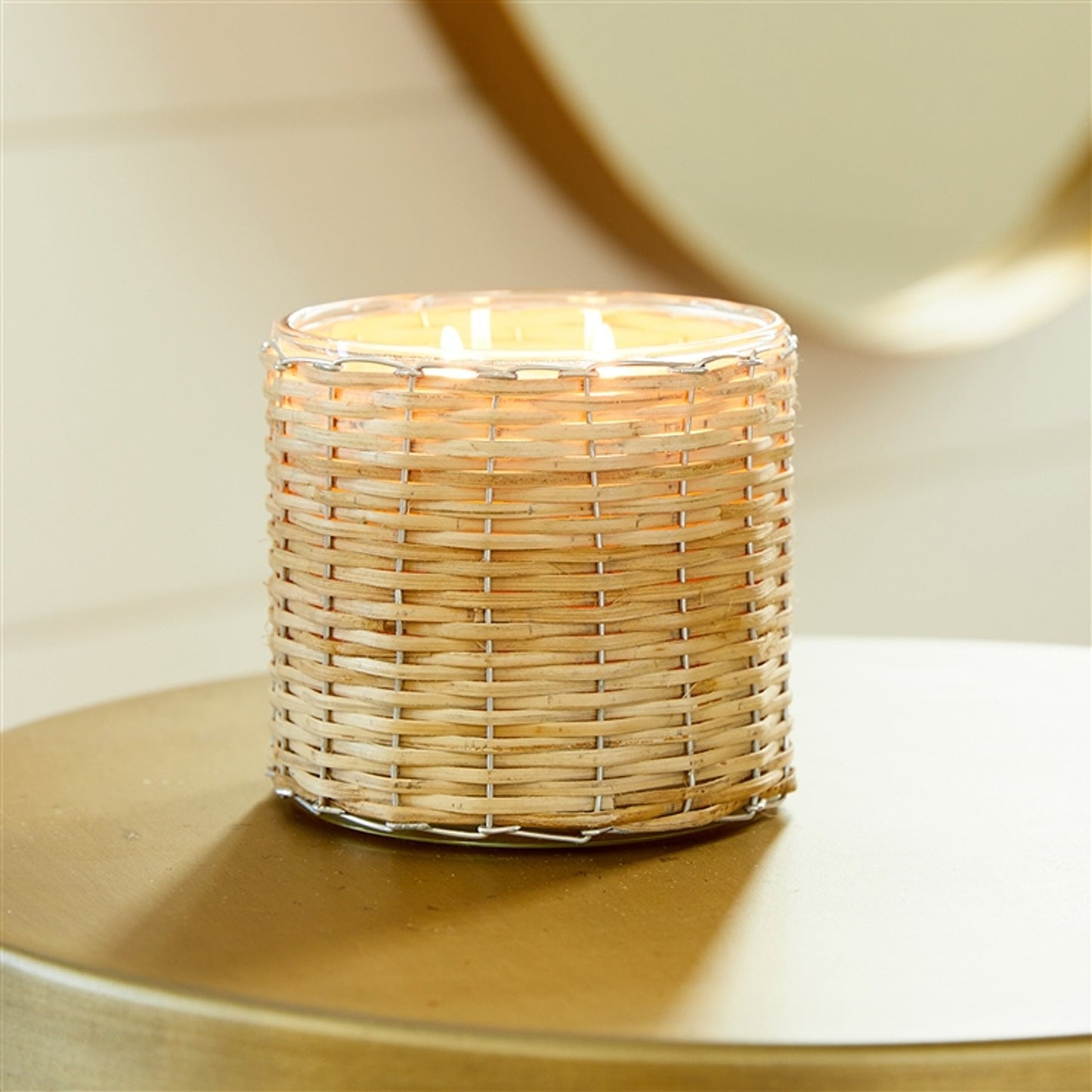 Peony Blush 2 Wick Handwoven Candle 12oz Ctn. 6