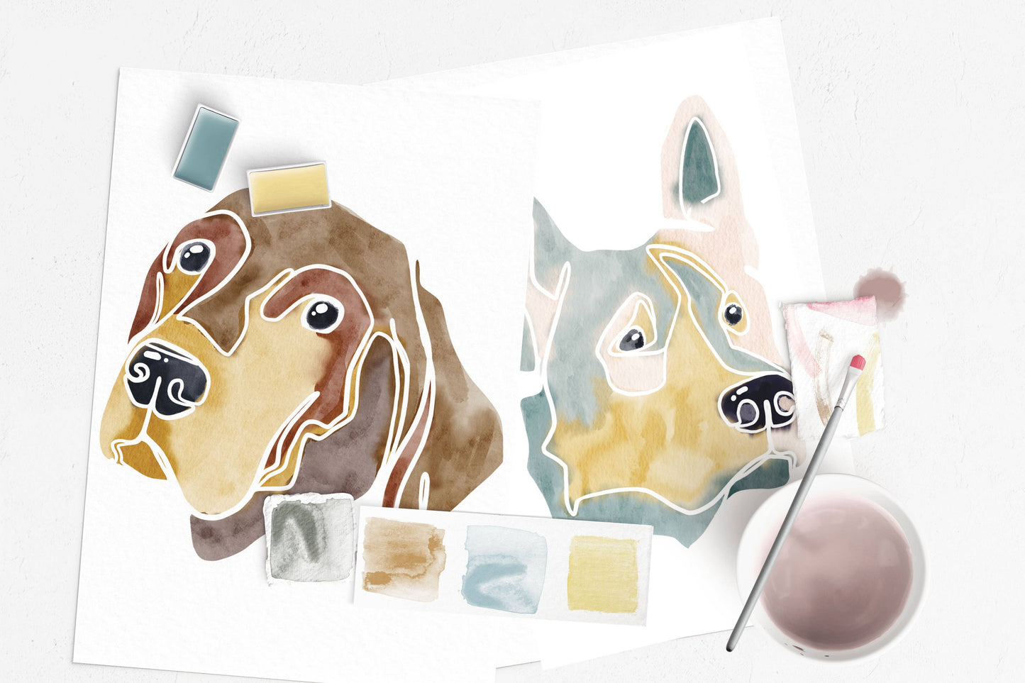 Painted Pups Watercolor Painting Kit