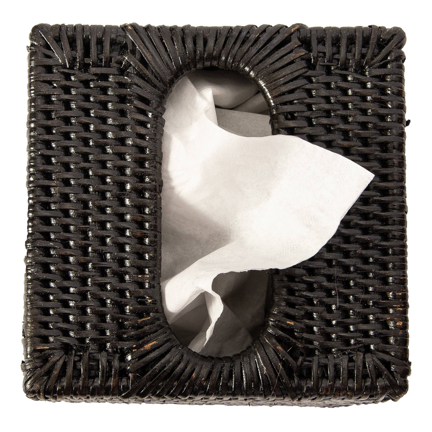 Rattan Column Tissue Box Cover – Bathroom Accessory