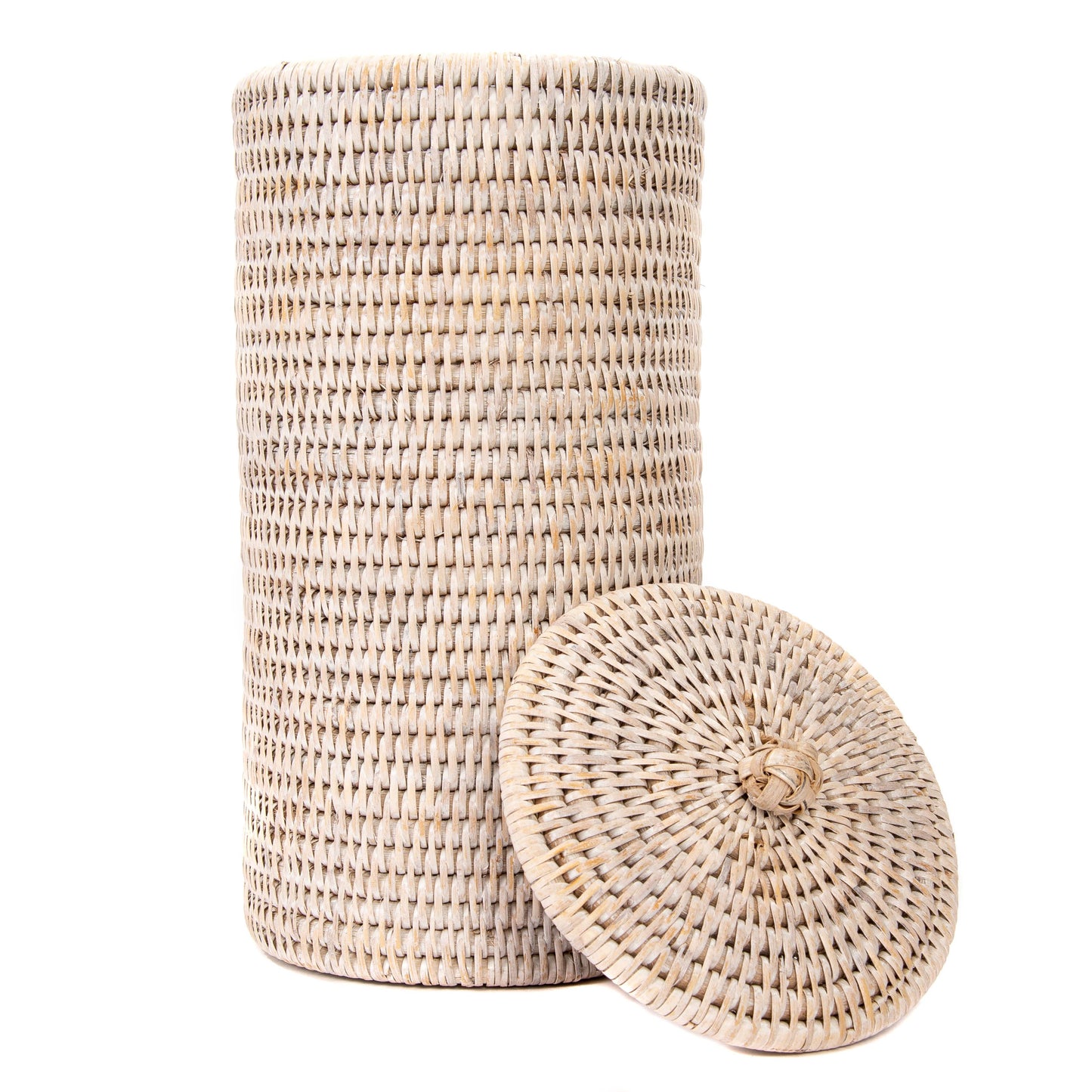 Rattan Double Toilet Roll Holder – Bathroom Organizer