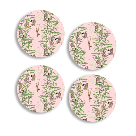 Monkey Business Ceramic Coasters (Set of 4)