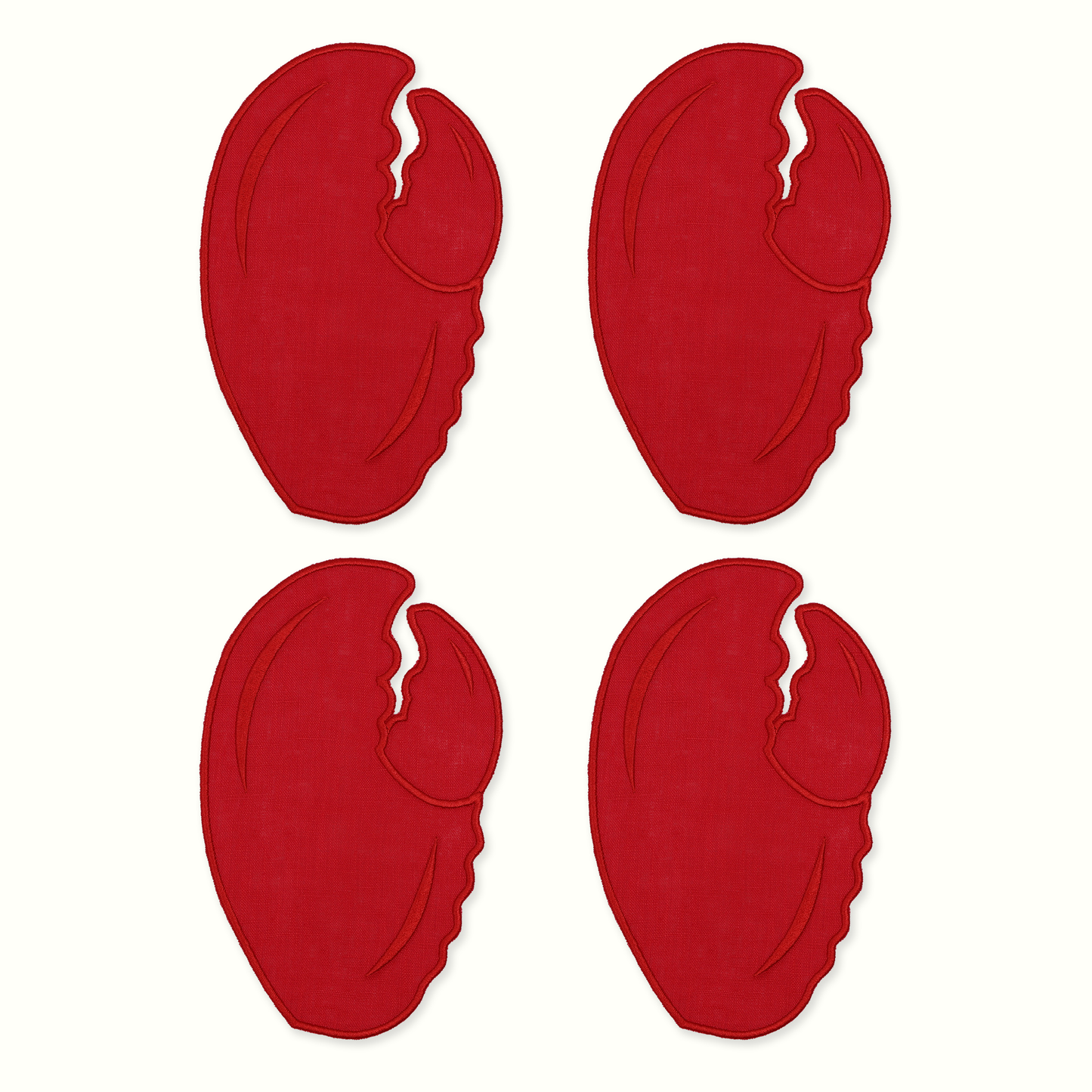 Lobster Claw Linen Cocktail Napkins