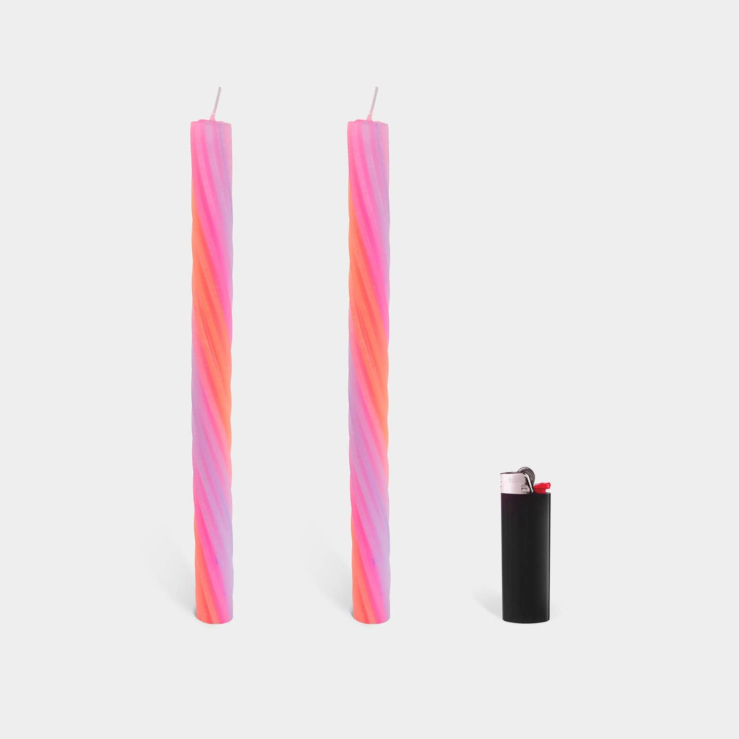 Rope Candles - Orange (2 Pack) - 11" Vibrant Taper Candles