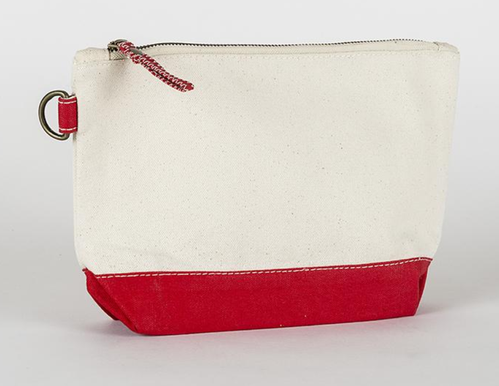 All In Canvas Make Up Accessories Zip Pouch