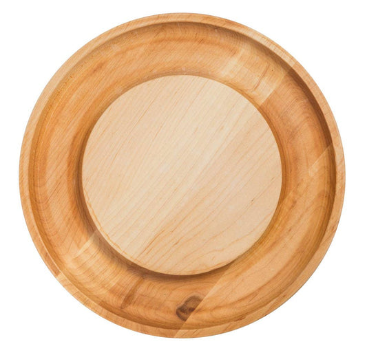 Maple Round Cheese Board with Cracker Groove