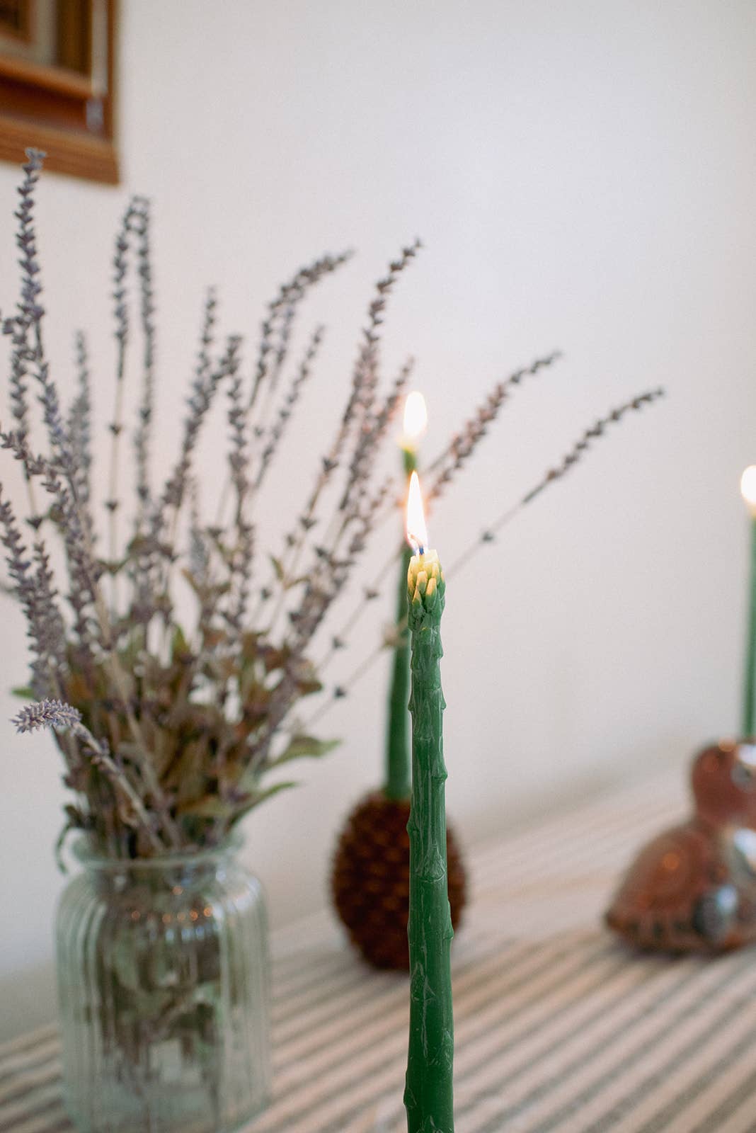 Beeswax Asparagus Candle Pair, Set of 2
