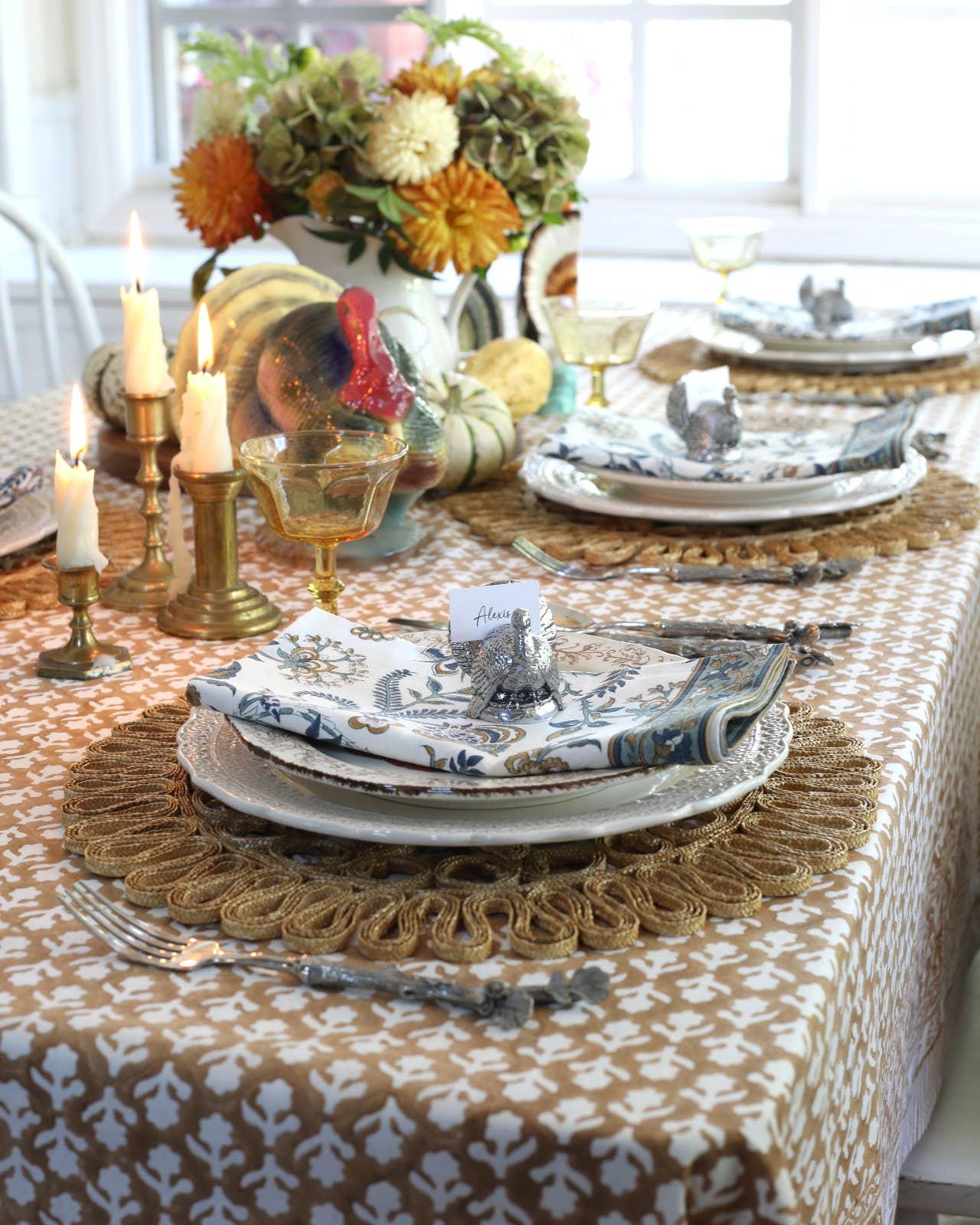 Tablecloth Charlotte Caramel (60x60)