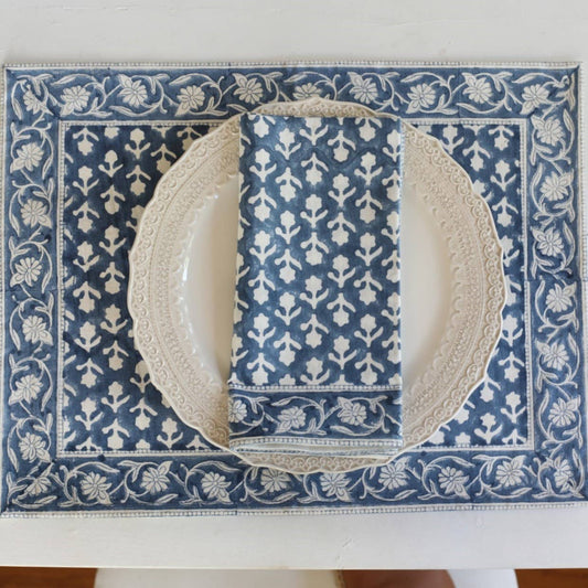 Placemat Charlotte Indigo, Set of 4