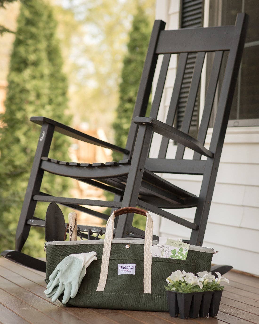 Olive Green Garden Tote