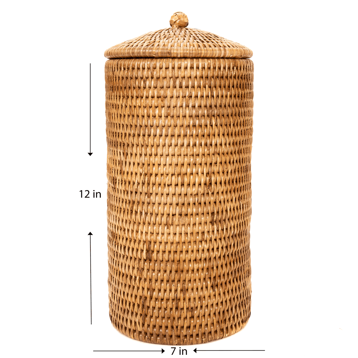 Rattan Double Toilet Roll Holder – Bathroom Organizer