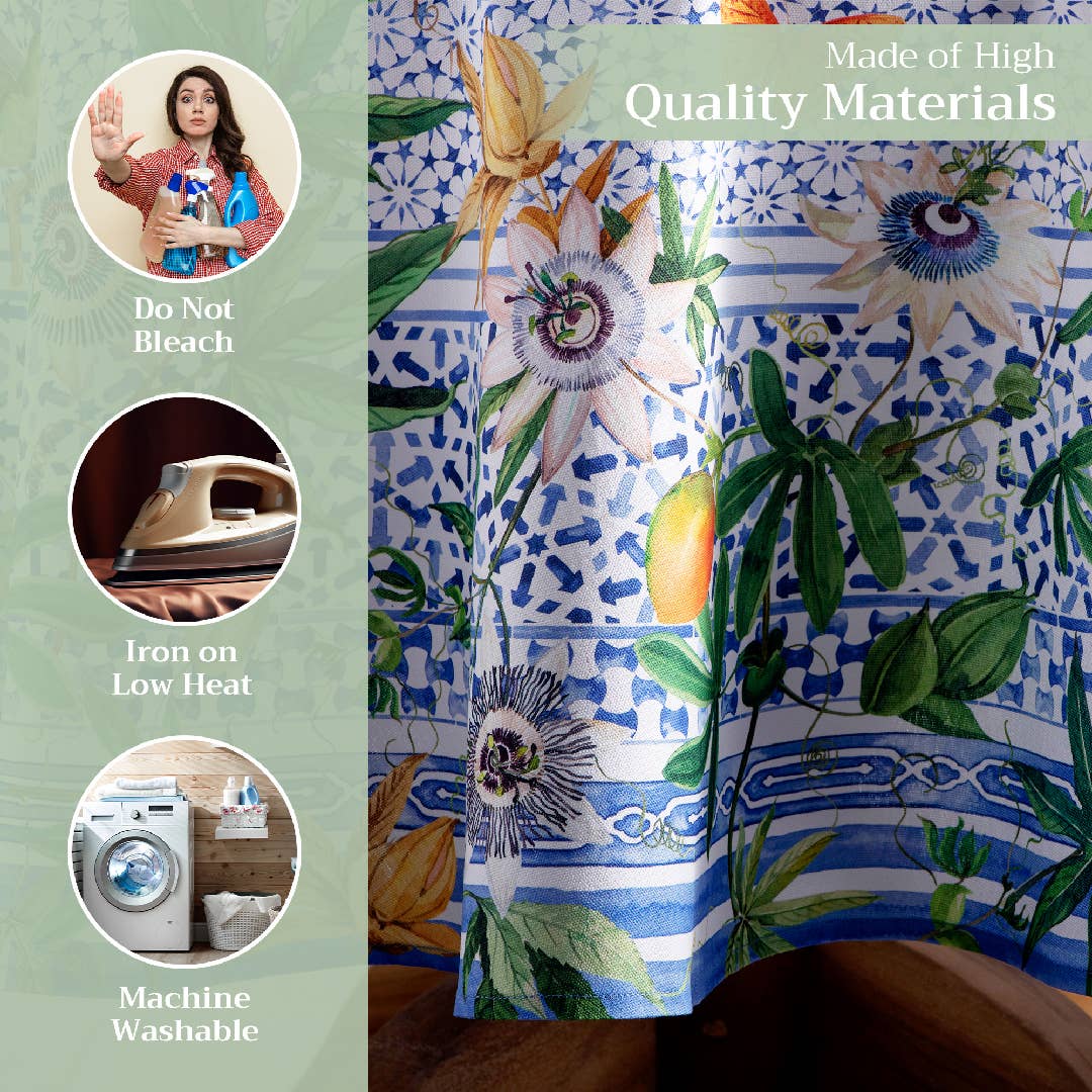 Cotton Tablecloth - Passiflora